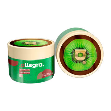Gel Esfoliante Corpo Rosto Kiwi Allegra 250g